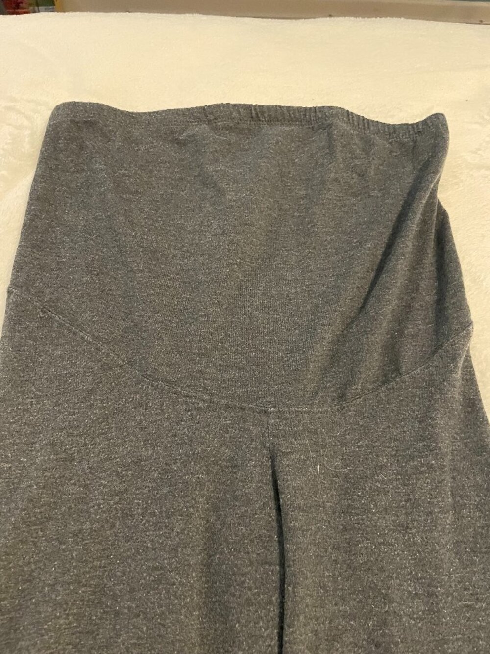 Gray maternity leggings